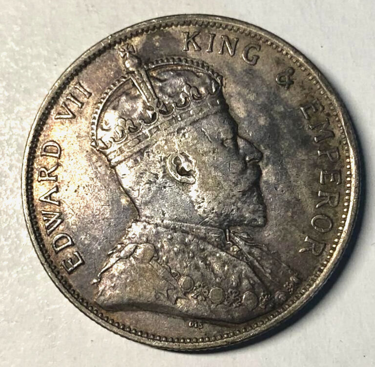 Read more about the article Straits Settlements  1902  50 Cents  King Edward VII  silver coin