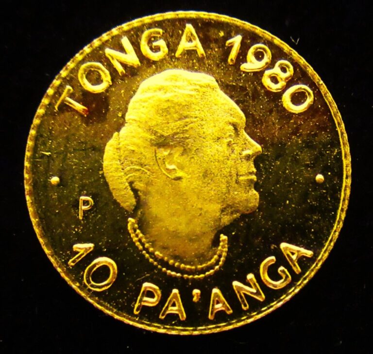 Read more about the article Tonga 1980 gold Proof 10 PA’ANGA. Low Mintage!