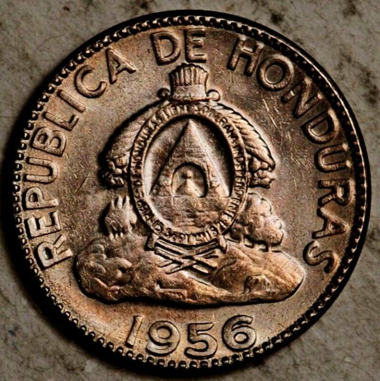 Read more about the article 1956 HONDURAS 5 CENTAVOS DE LEMPIRA (UNC!) LOT# 1