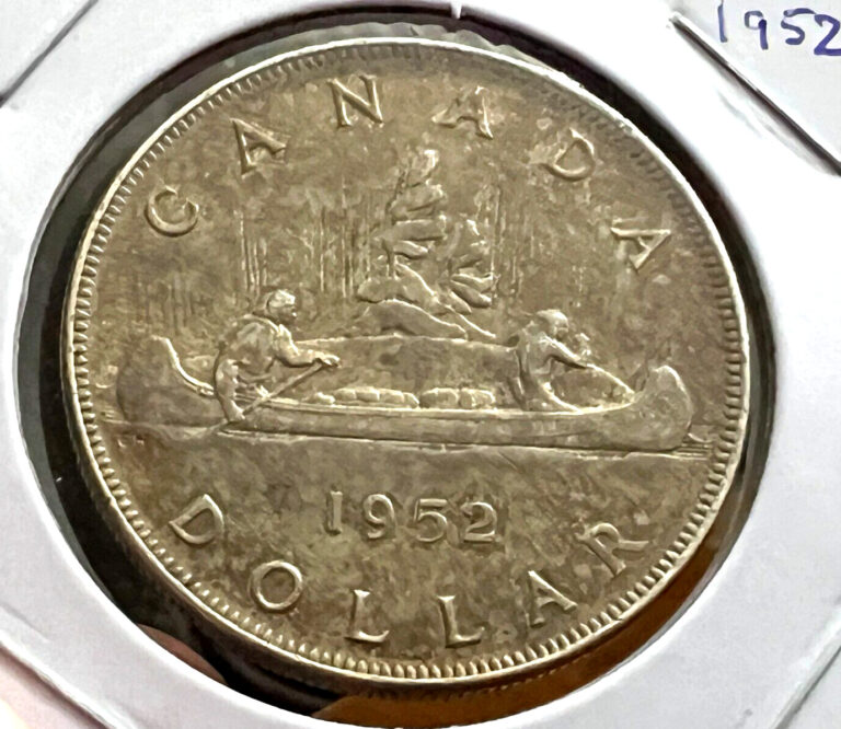 Read more about the article 1952 CANADA  SILVER ONE DOLLAR BETTER DATE CROWN