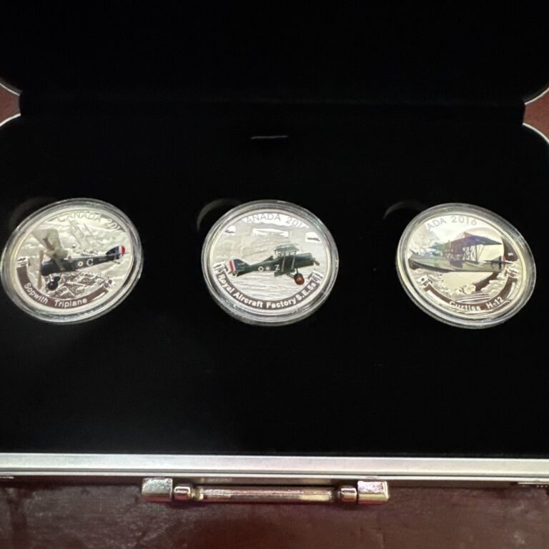 Read more about the article 2016 $20 Fine Silver 1oz Canada Aircraft Of The First World War 3 Coin Set W/Cas