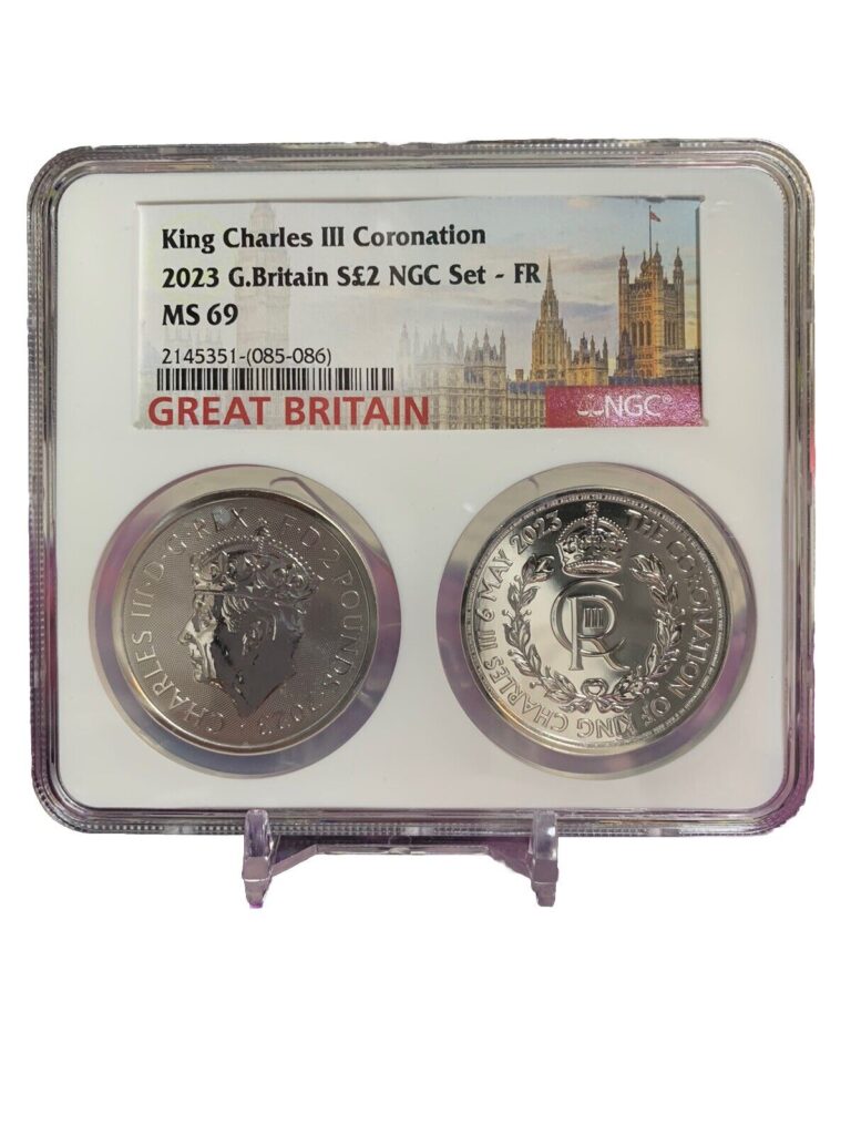 Read more about the article King Charles III Coronation Cypher and Britannia Silver Coin NGC MS69 CROWN