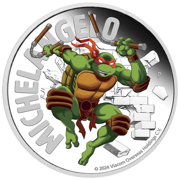 Read more about the article 2024 Tuvalu Teenage Mutant Ninja Turtles Michelangelo 1 oz Silver Proof Coin