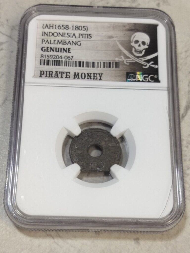 Read more about the article NGC Pirate Money Genuine Palembang Indonesia Pitis 1658-1805 Argh! 🦜 ☠️