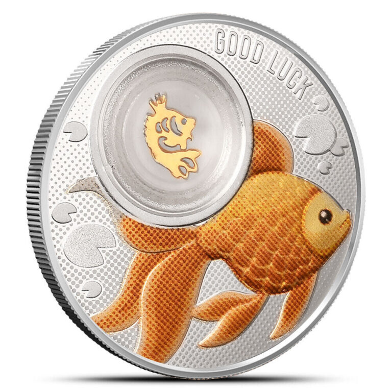 Read more about the article 2024 14.14 Gram Proof Cameroon Silver Good Luck Goldfish Coin