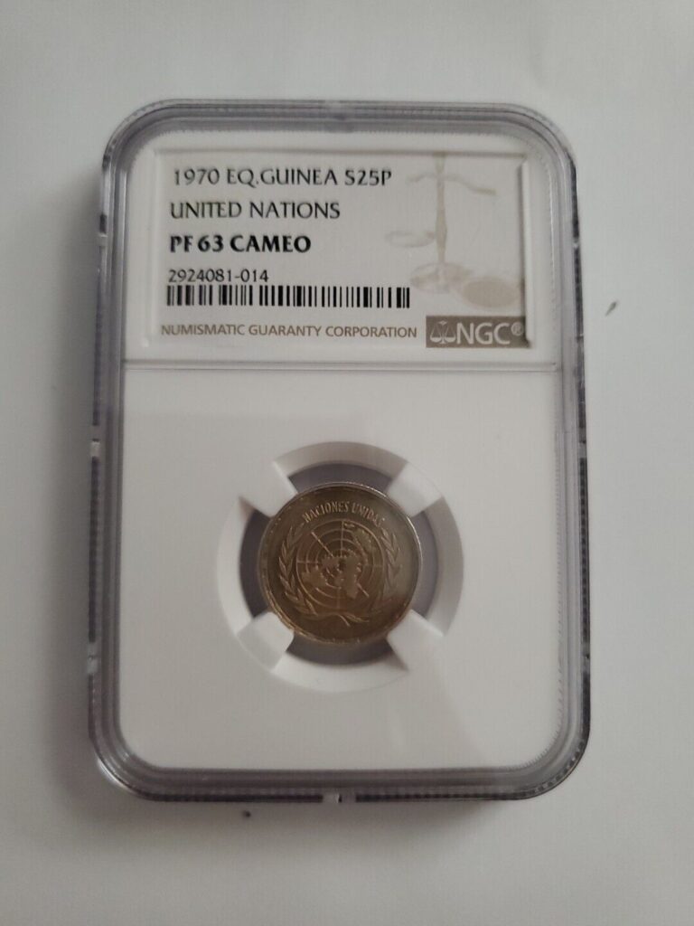 Read more about the article EQUATORIAL GUINEA: 1970 25 Pesetas NGC PF 63 CAMEO TOP POP Only 1 POPULATION