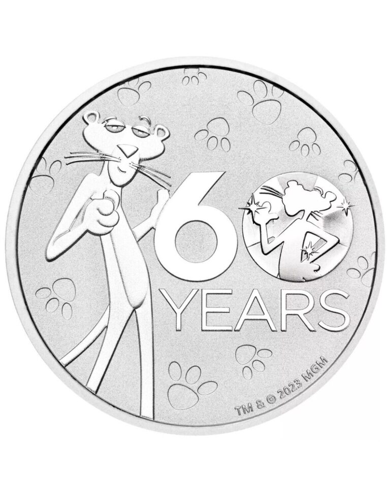 Read more about the article 2024 1oz .9999 Silver Pink Panther 60 YEARS Perth Mint Tuvalu $1 In Mint Capsule