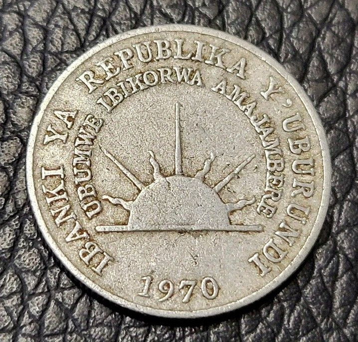 Read more about the article 1970  Burundi 1 Franc Coin