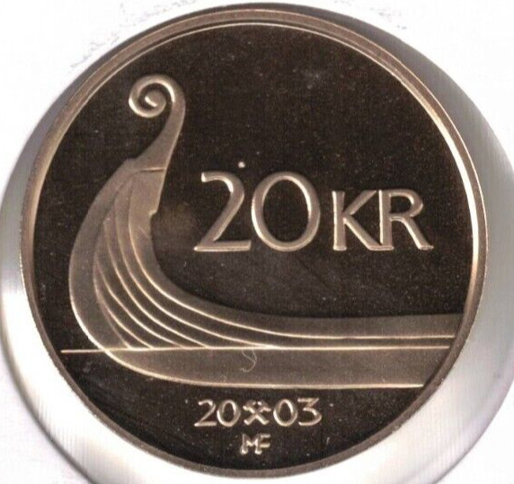 Read more about the article 2003 Norway Proof 20 Kroner Coin!