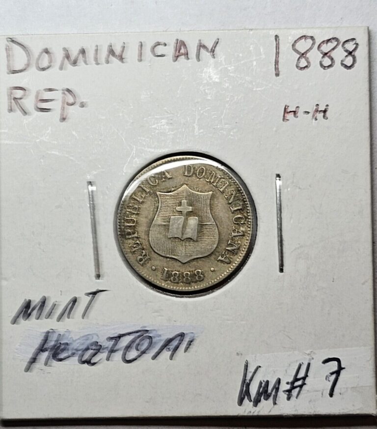 Read more about the article 1888 Dominican Republic  2-1/2 centavos mint: Heaton England