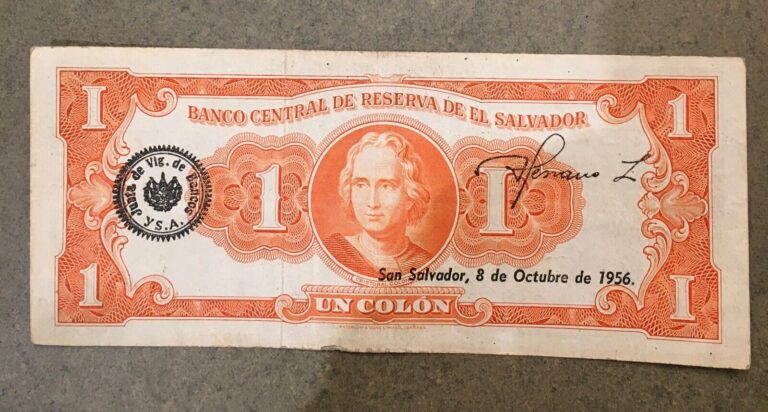 Read more about the article EL SALVADOR 1 COLON 1956 Banknote