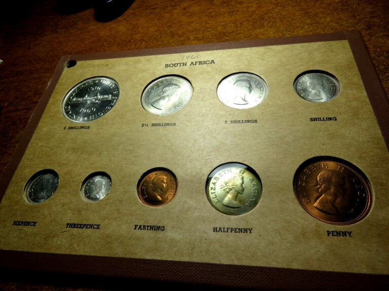 Read more about the article Mirror Proof Uncirculated 1960 South Africa 9 Coin Silver Proof Set D9