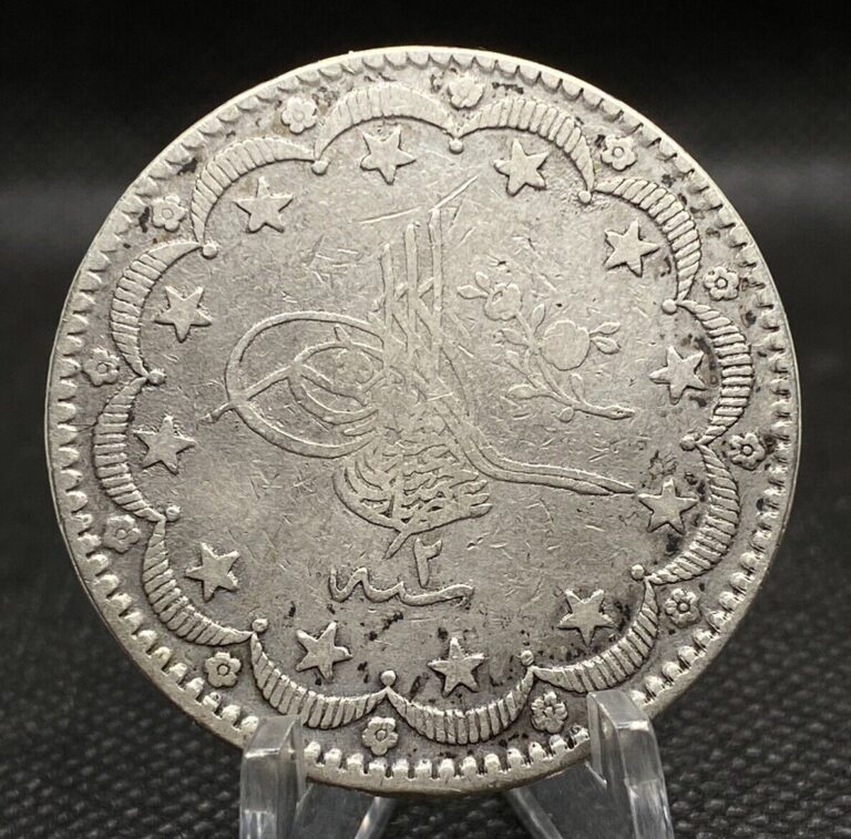 Read more about the article Turkey Ottoman Empire 20 Kurus 1876 Higher Grade Large World Silver Coin RAN001