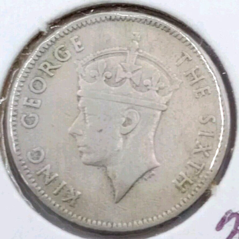 Read more about the article 1950 Silver Mauritius 1/4 Rupee Coin VF KM#27