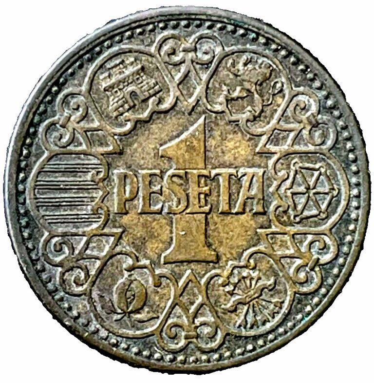 Read more about the article 1944 Spain Coin 1 One Peseta KM# 767 Europe Foreign Spanish Coins FREE SHIPPING