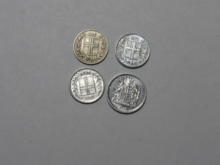 Read more about the article Lot of 4 Different Better Old Iceland Coins – 1946 to 1976 – Circulated