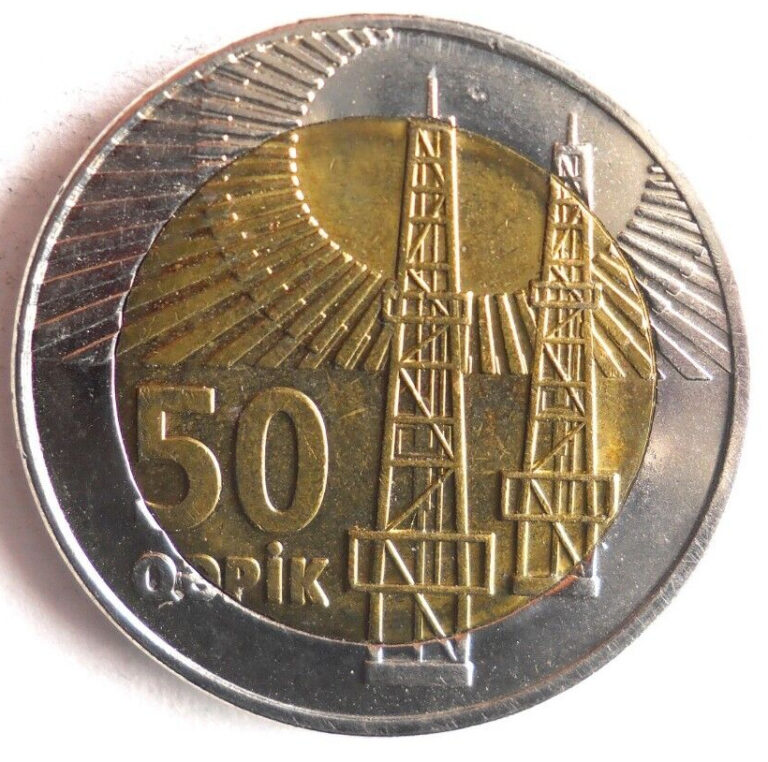 Read more about the article 2006 AZERBAIJAN 50 QEPIK – Excellent Coin – FREE SHIP – Bin #326