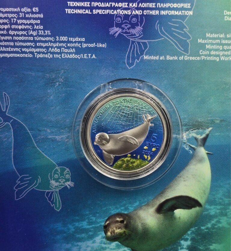 Read more about the article GREECE 2024 SILVER COIN MONACHUS SEAL ENDANGERED