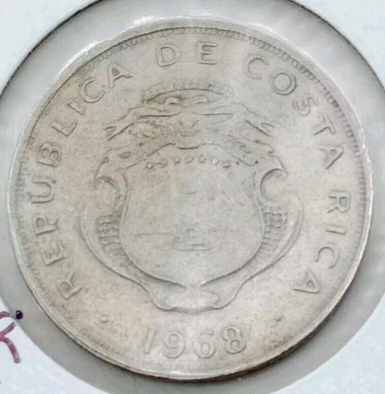 Read more about the article 1968 – Costa Rica – 50 Centimos Cuni Silver