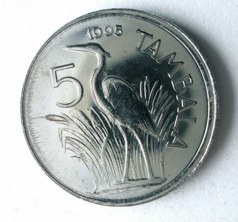 Read more about the article 1995 MALAWI 5 TAMBALA – AU/UNC GEM – Scarce – Free Ship – Bin #ZZZ