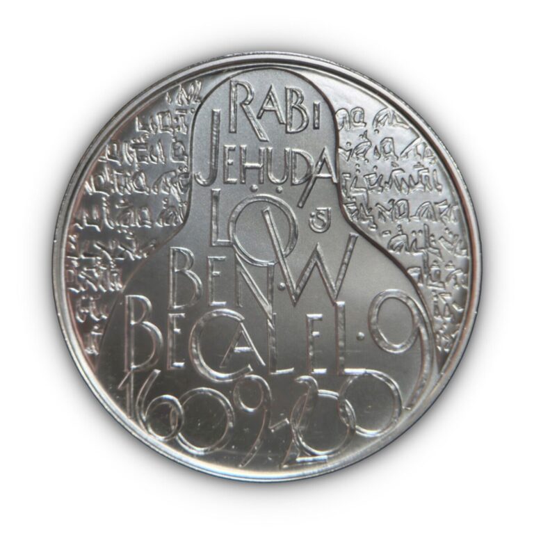 Read more about the article CZECH REPUBLIC. 2009  200 Korun  Silver – Rabbi Jehuda Löw  Golem  Pogroms