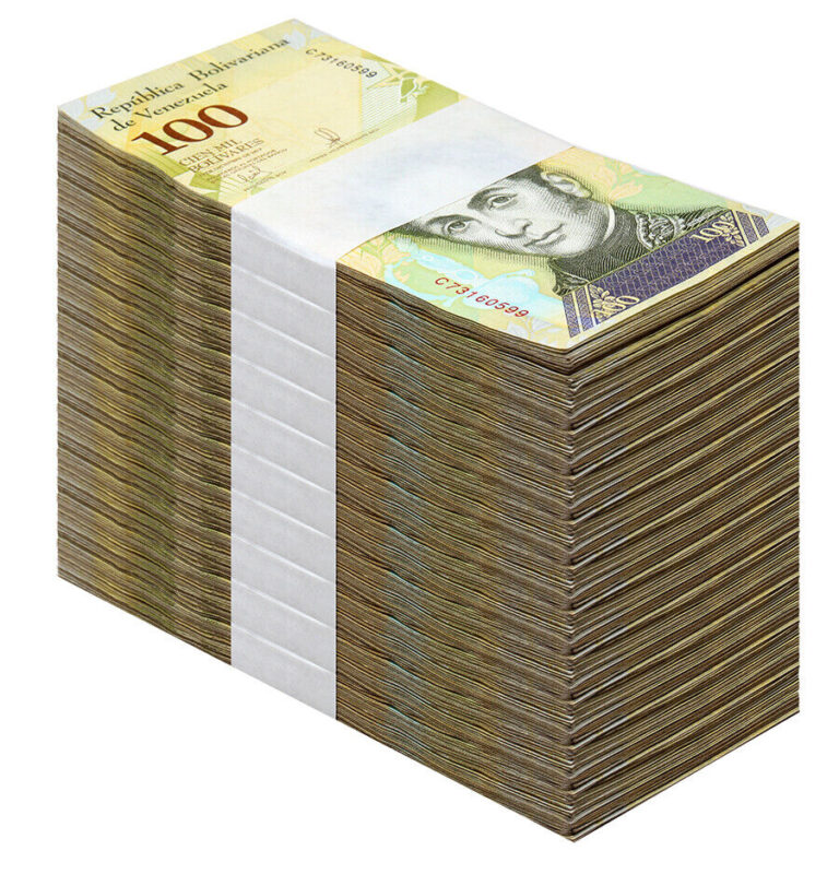 Read more about the article Venezuela FUERTE SOBERAN0  2017 – 100 000 Bolivars 1000 pcs USA SELLER CIRULATED