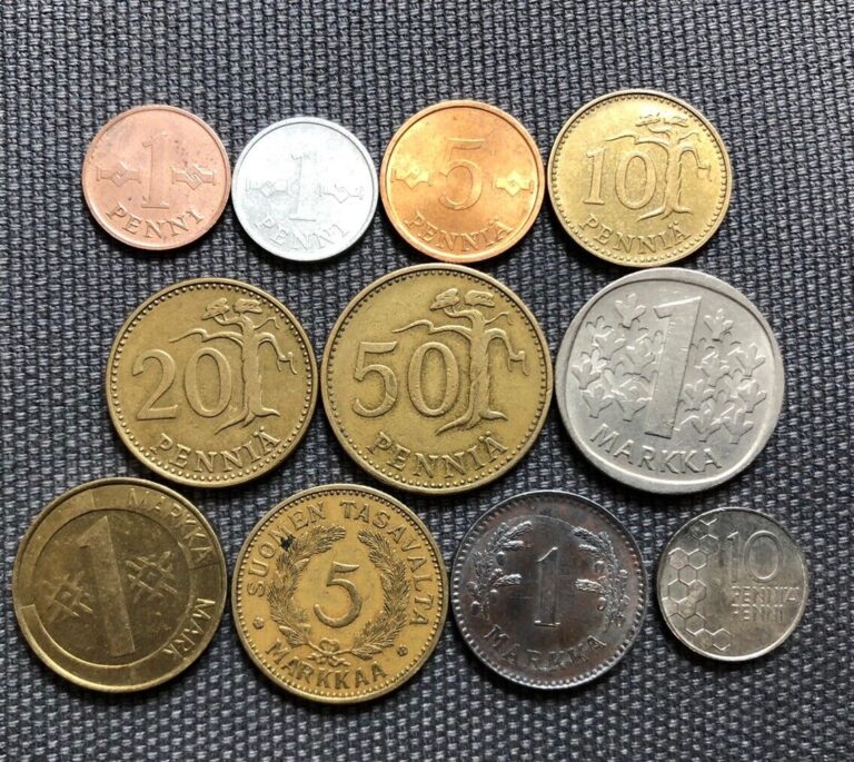 Read more about the article Finland 🇫🇮 Lot Of 11  World Foreign Coins