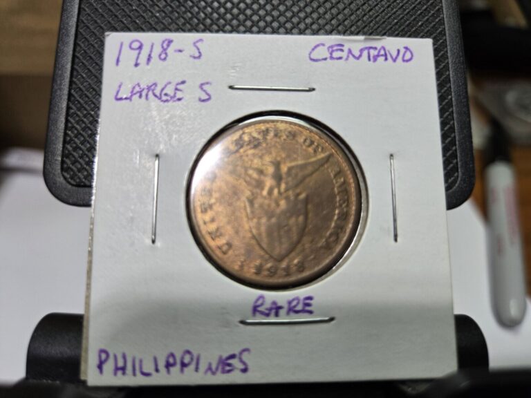 Read more about the article RARE Philippines 1918S 1 Centavo ‘LARGE’ S  Hard To Find!!