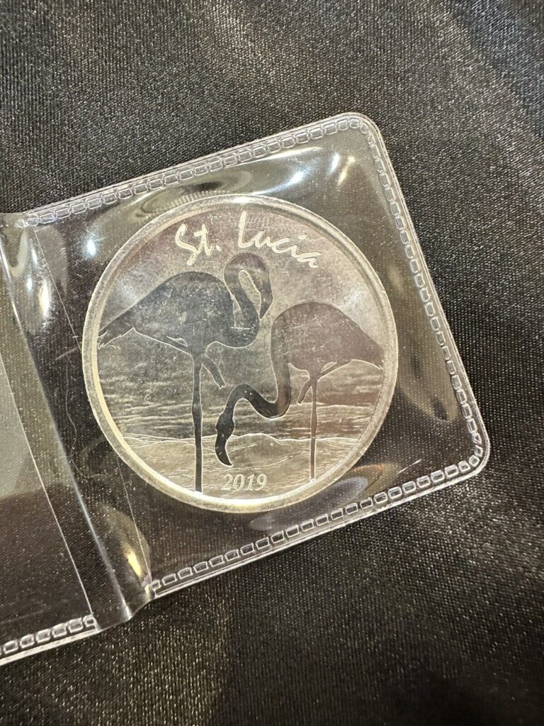 Read more about the article 2019 St. Lucia FLAMINGO $2 silver BU coin .999 fine silver