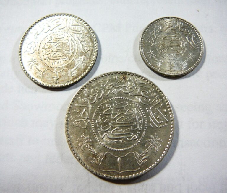 Read more about the article Saudi Arabia Silver AH1374 1/4 and 1/2 Riyal and AH1370 One Riyal
