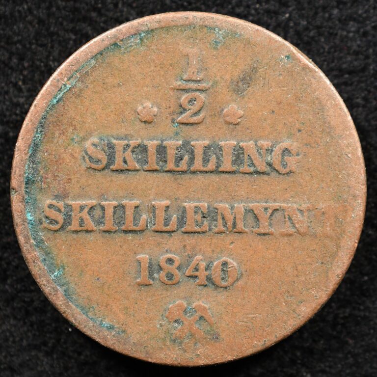 Read more about the article Norway 1/2 Skilling 1840  Coin  Inv#E765