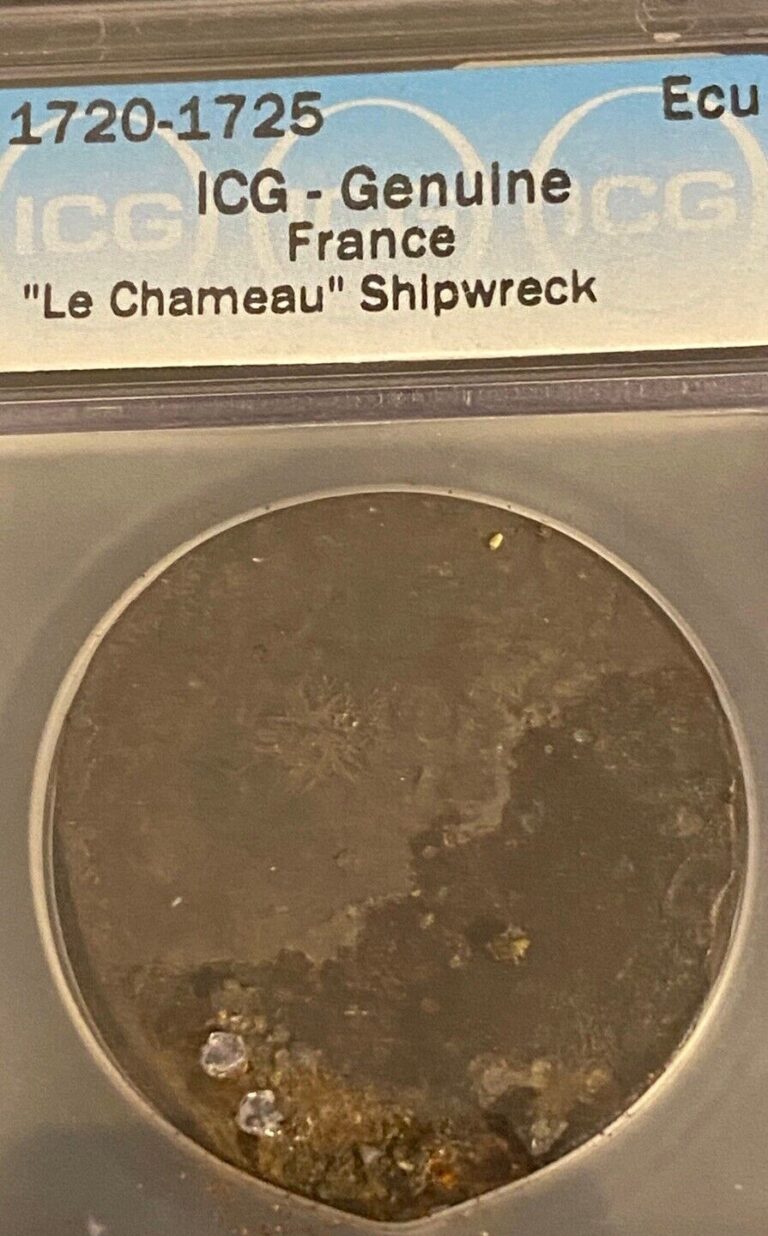 Read more about the article France 1720-1725 Ecu Le Chameau Shipwreck ICG – Genuine