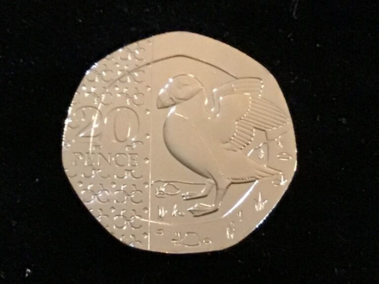 Read more about the article Rarest New BU 2023 King Charles UK 20p Pence Puffin 1st Strike Privy Mark