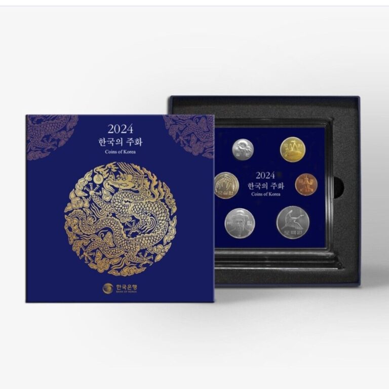 Read more about the article SOUTH KOREA 2024 500/100/50/10/5/1WON 6 COIN Proof Mint Set