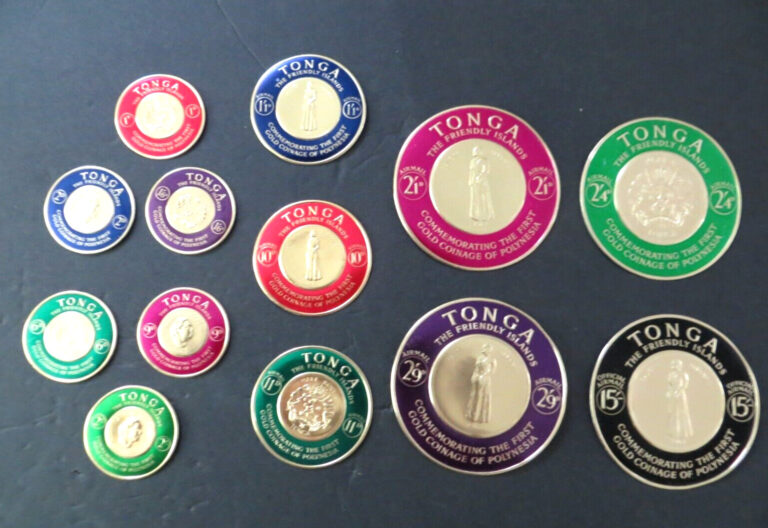 Read more about the article TONGA GOLD COIN STAMP SET UNUSED LOT NEW 13 DIFFERENT 1960S