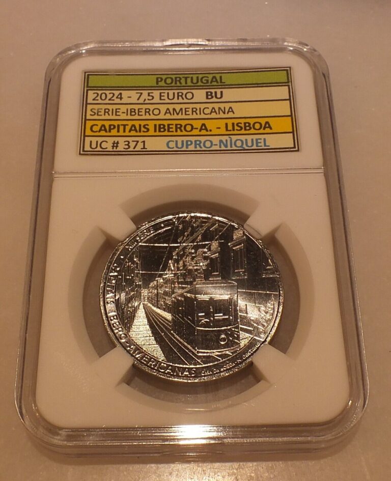 Read more about the article Portugal Coins 7 5 Euro 2024 Serie Ibero-Americana Capitais LISBOA UNC ( NEW )