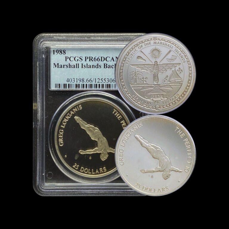 Read more about the article MARSHALL ISLANDS. 1988  25 Dollars  Silver – PCGS PR66 – Top Pop 🥇 Back Dive