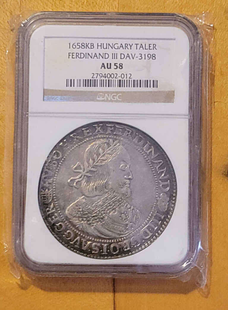 Read more about the article Hungary 1658 KB – Ferdinand III – Taler  DV-1398 NGC AU 58