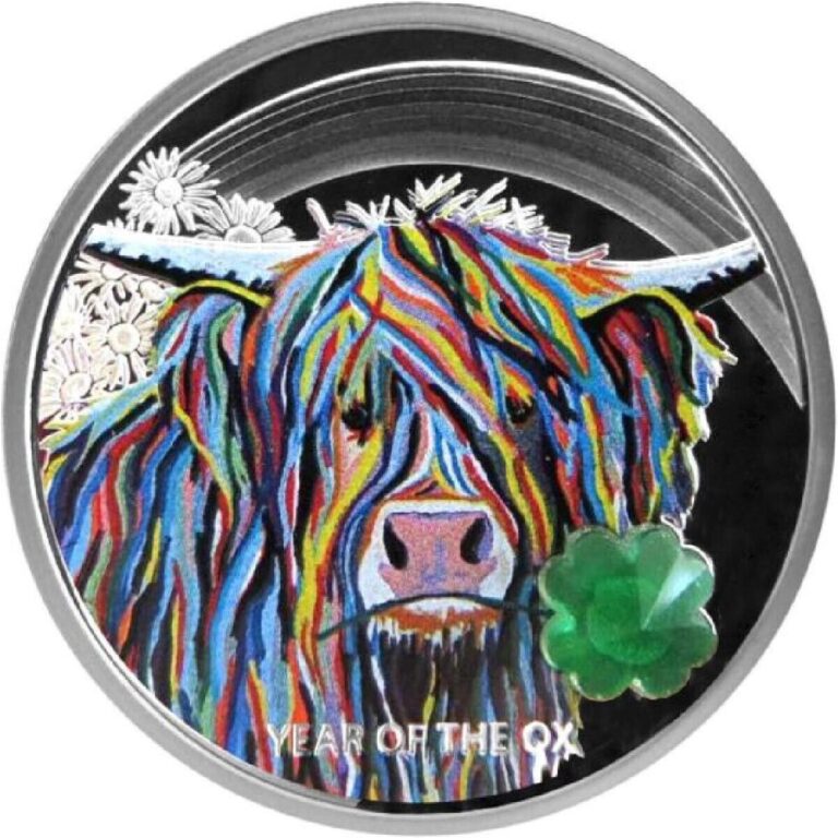 Read more about the article 2021 Tanzania 丑 Lunar Year of the Ox Silver Colored Coin Lucky Clover Proof Mint