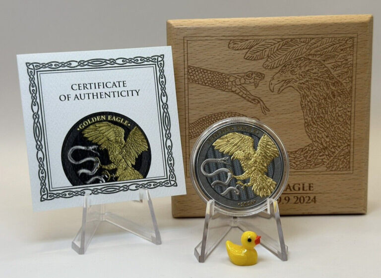 Read more about the article 2024 Malta Golden Eagle 1 oz Silver Limited Edition Gilded Coin Mintage of 1000