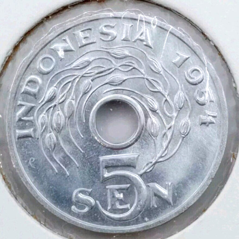 Read more about the article Indonesia 1954 5 Sen UNC Y2 Coin L.C.C.