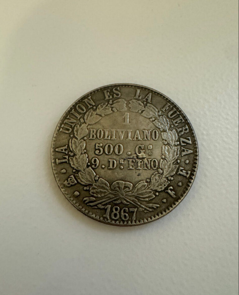 Read more about the article Coin 1 Boliviano 1867 Bolivia