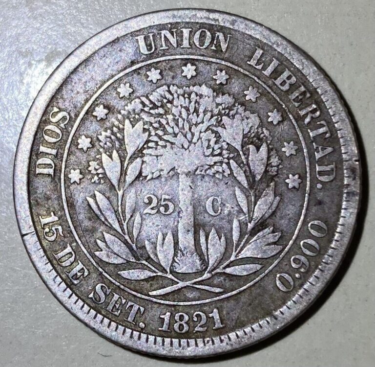Read more about the article 1871 Honduras 25 Centavos Silver Coin 1 Year Type