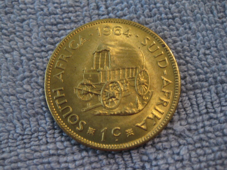 Read more about the article 1964 South Africa coin 1 cent Coverd Wagon unc beauty nice large coin ebayship