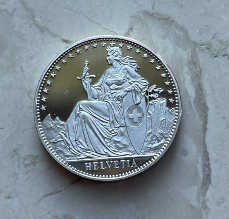 Read more about the article 1987 AH Switzerland 1 One Unze – Silver Proof Piedfort