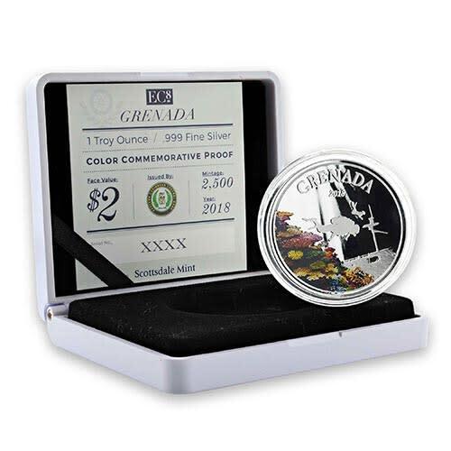 Read more about the article 2018 EC8 Grenada: Spice Isle of the Caribbean 1 oz Silver Proof (Colored)