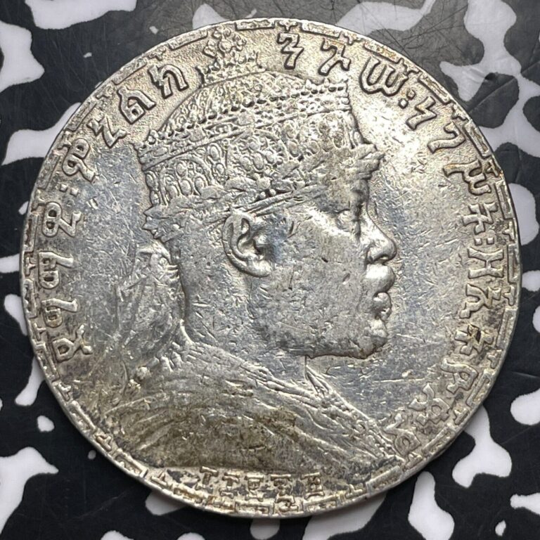 Read more about the article EE 1889 (1897) Ethiopia 1 Birr Lot#JM8408 Large Silver!