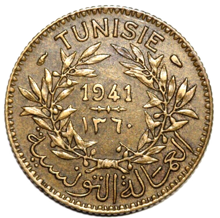 Read more about the article Tunisia 1941  Franc –   Foreign Coin 23mm