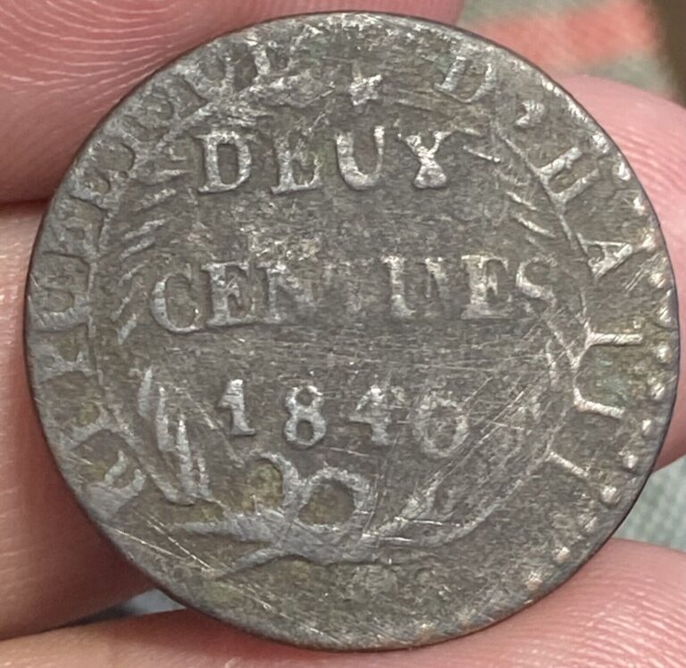 Read more about the article HAITÍ KMA22 10 Centime 1840