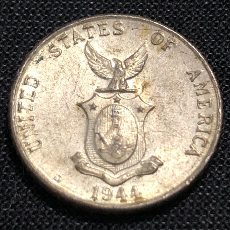 Read more about the article Philippines 10 Centavos 1944. Silver World Coin. US Administration